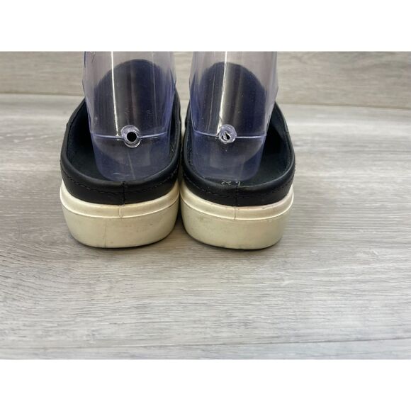 Ecco Soft Classic Women's Sneaker Closed Toe Leather 8.5 Black Mule Shoes - Picture 4 of 10